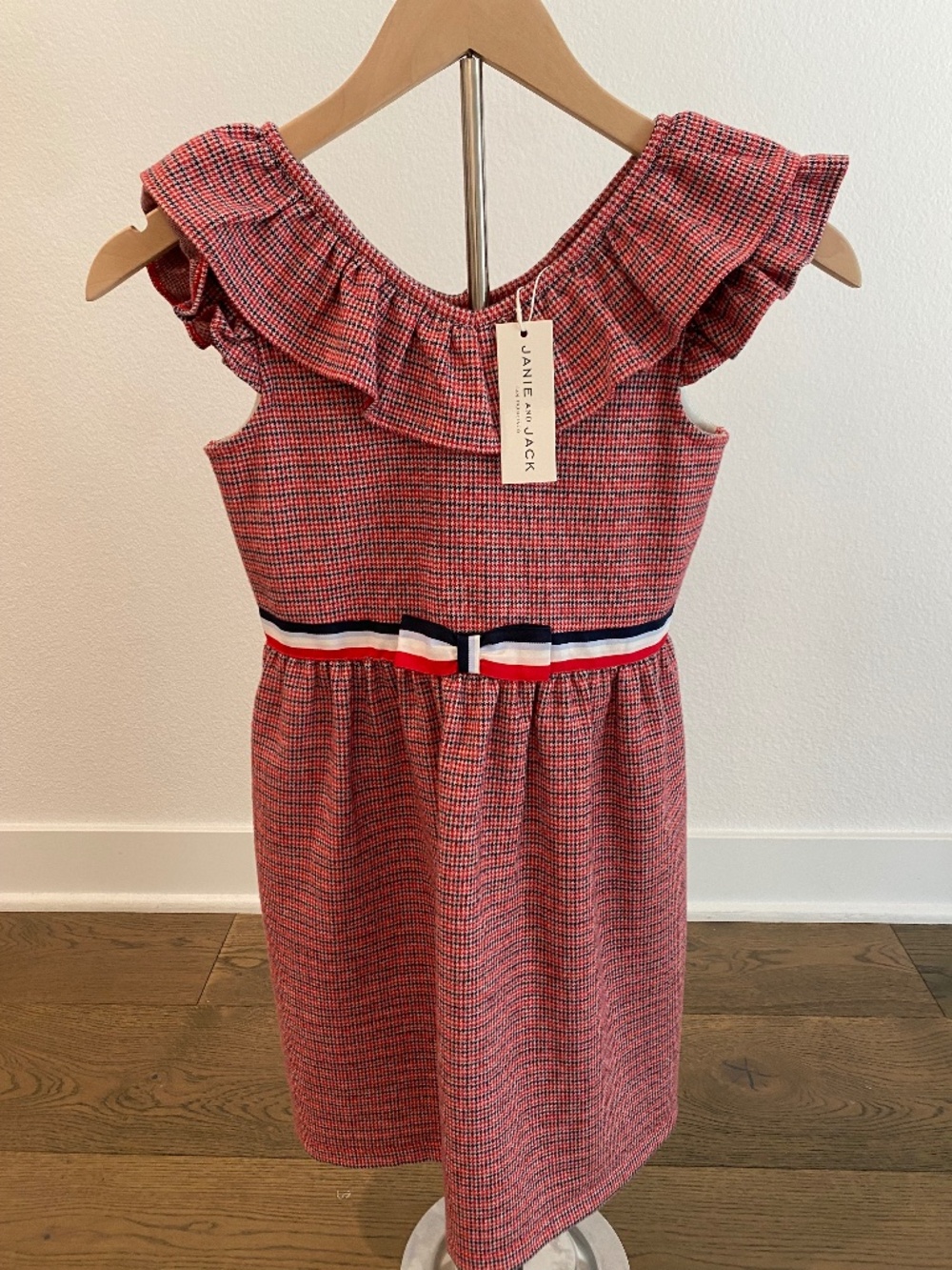 Janie and Jack Red, White and Blue Plaid Dress - NWT